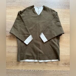 Zara Olive Green Sweatpants with Cream Accents